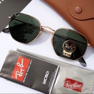 New Ray-Ban Round Hexagonal Flat lens Sunglasses